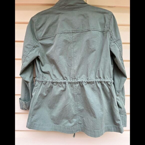Style & Co green/teal hip length jacket, drawstring, snaps/zipper, brand new, S - Picture 12 of 12